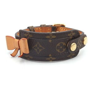 LOUIS VUITTON Black Monogram Charm Bracelet
